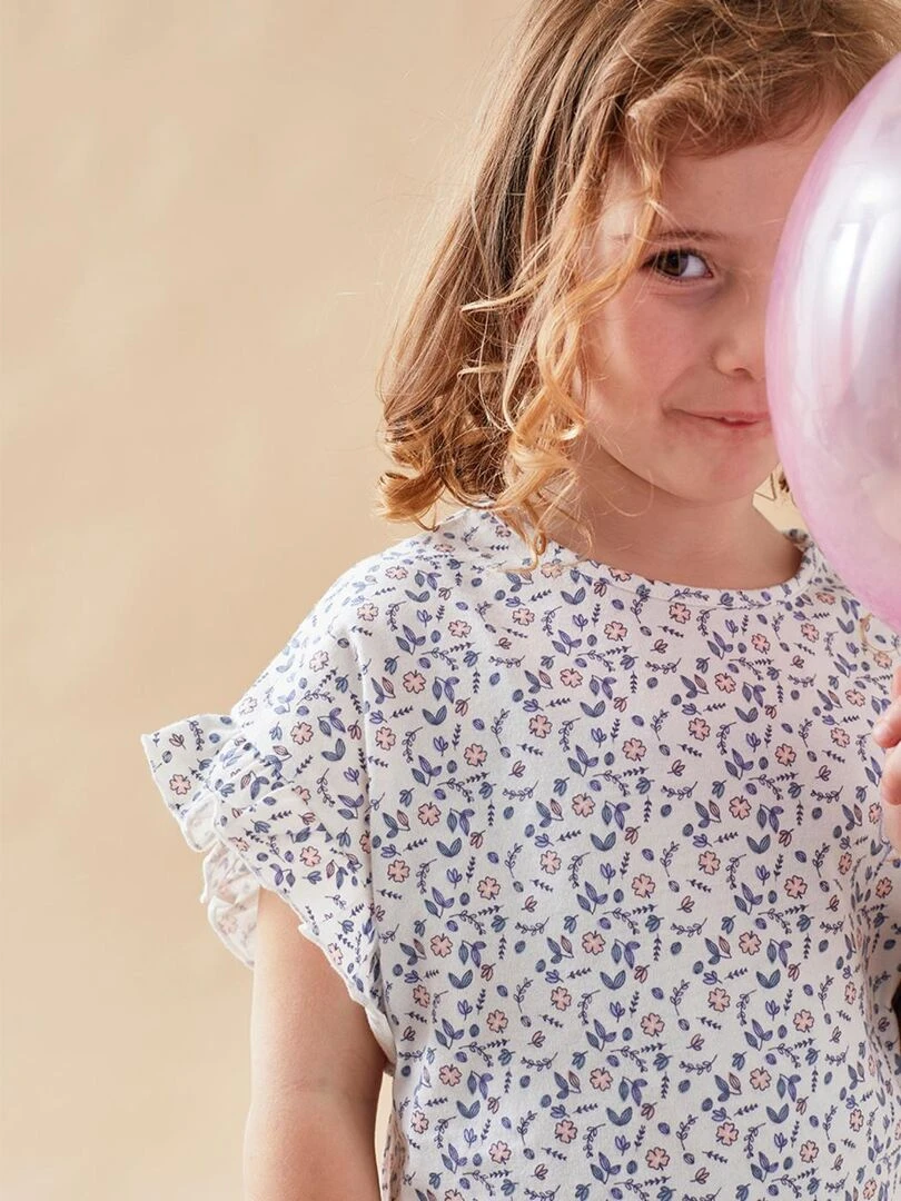 Pyjama 2 pièces rayé en jersey  clair/   Noukie's   Beige