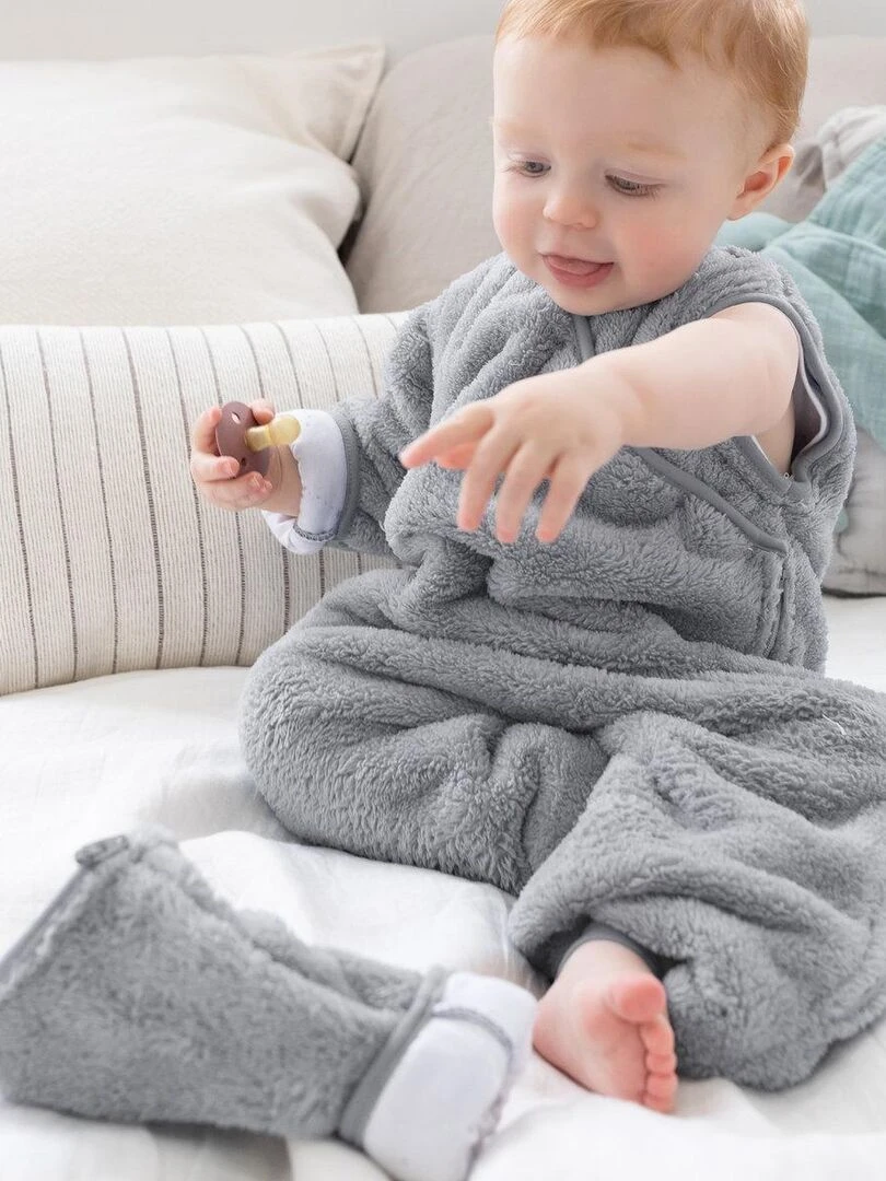 Bemini Nid d'ange BISIDE ouatiné Pady jersey et jersey   Gris foncé