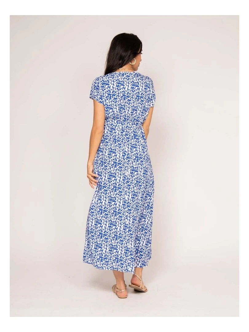 Robe longue motifs INOLON Bleu