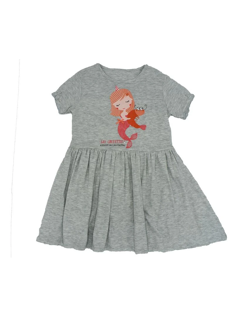 Chemise De Nuit Jersey 'crevette À Paillettes''doo&bo' gris clair
