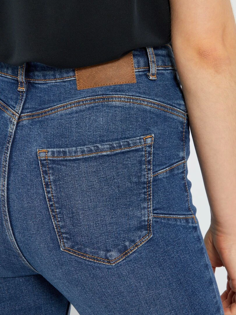 Jean skinny à taille haute   L34   Bleu