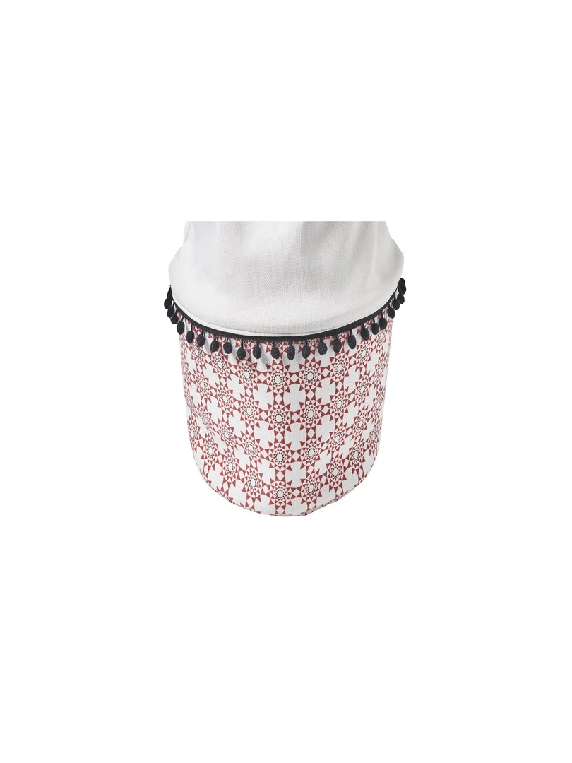 Panier De Rangement Blanc Et Terracotta Merida Rouge brique