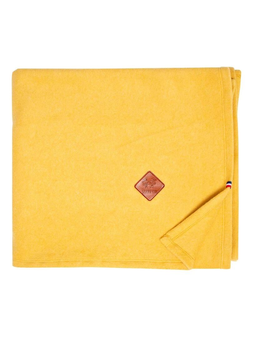 Couverture polaire 100% coton ultra doux Moutarde