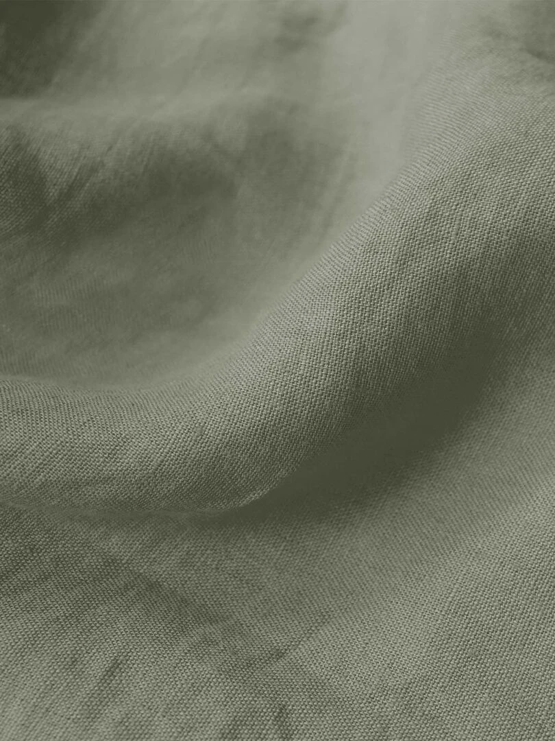 Drap housse uni en lin  LIN LAVÉ   Vert clair