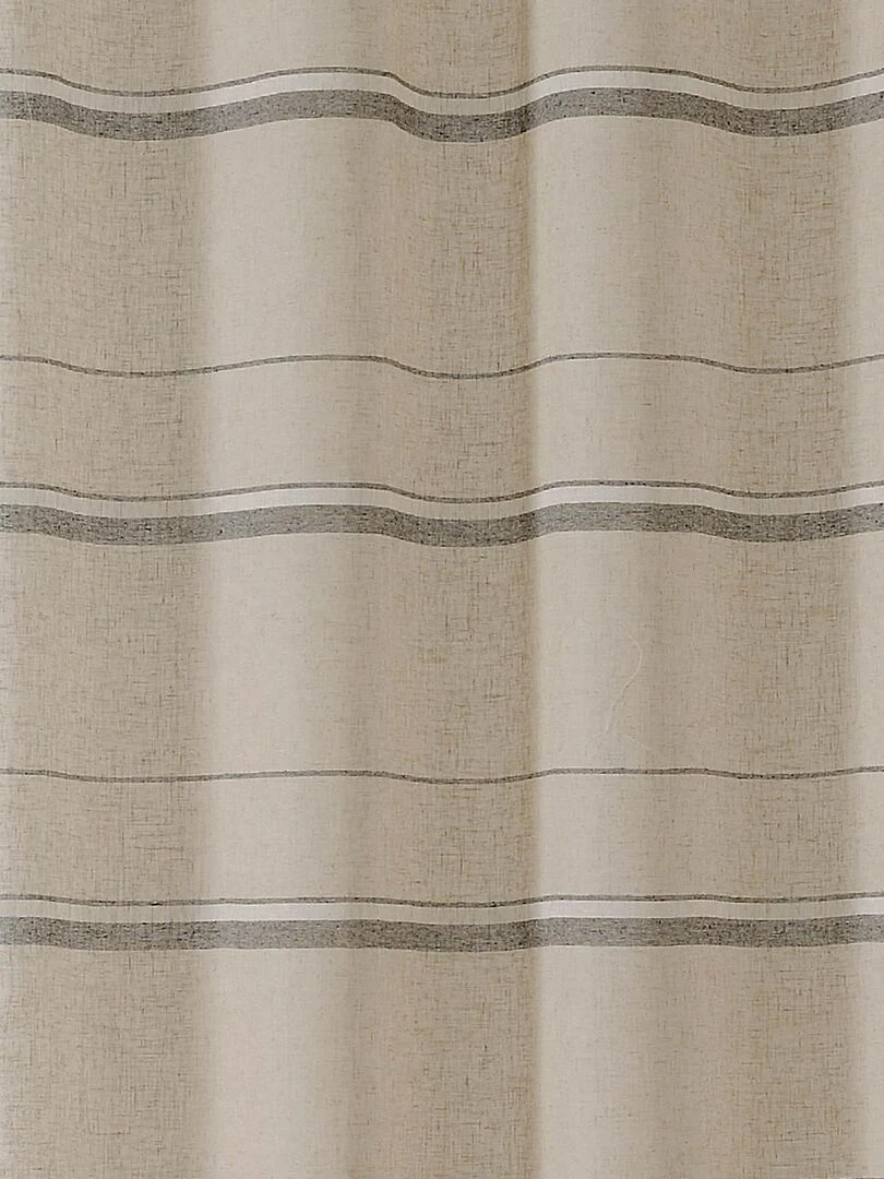 Voilage tamisant esprit linge d'antan   Noir