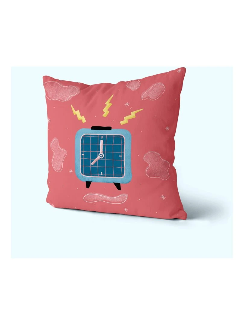 Housse de coussin décoratif Patience "Happyfriday"   Blanc