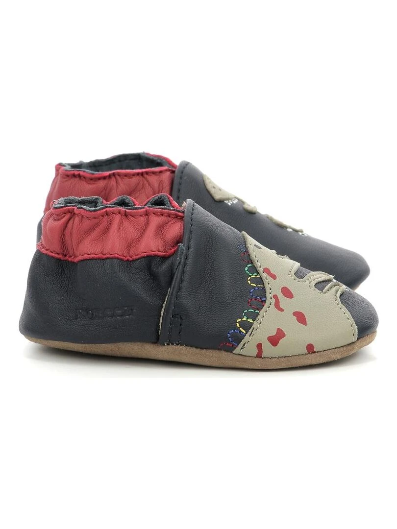 Chaussons Cuir Cretace Star Bleu marine