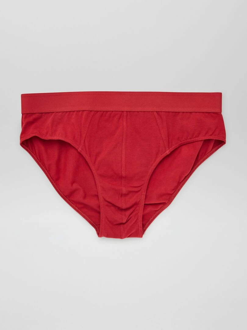 Lot de 3 slips unis   Rouge/gris/marine