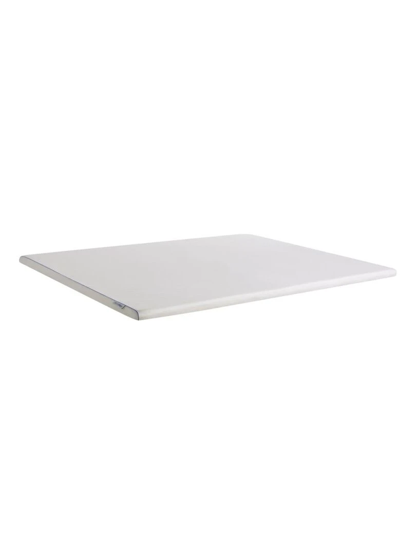 Bleu Câlin Surmatelas Mémoire de forme 5cm déhoussable et respirant Blanc