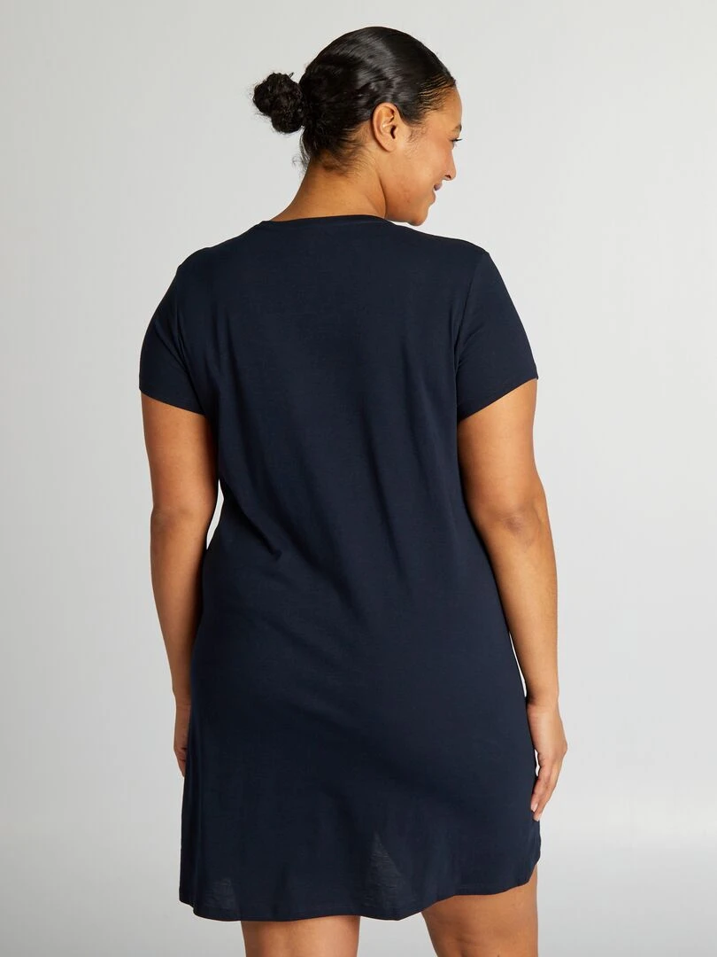 Chemise de nuit tee shirt imprimée Bleu marine