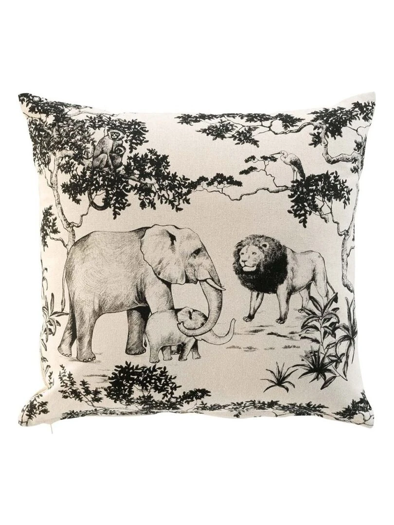 Housse de coussin 40x40 cm Zambie coton Blanc
