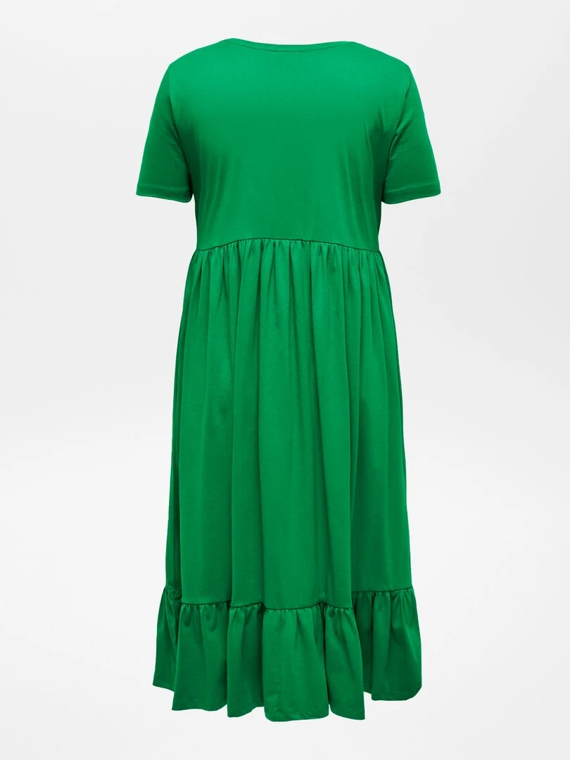 Robe unie à volants 'Only Carmakoma' Vert