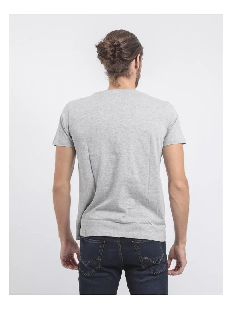 T shirt col rond pur coton JOUANCY Gris clair