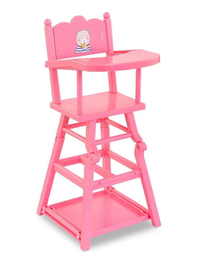 Chaise Haute Rose pour poupon 36 et 42 cm   N/A