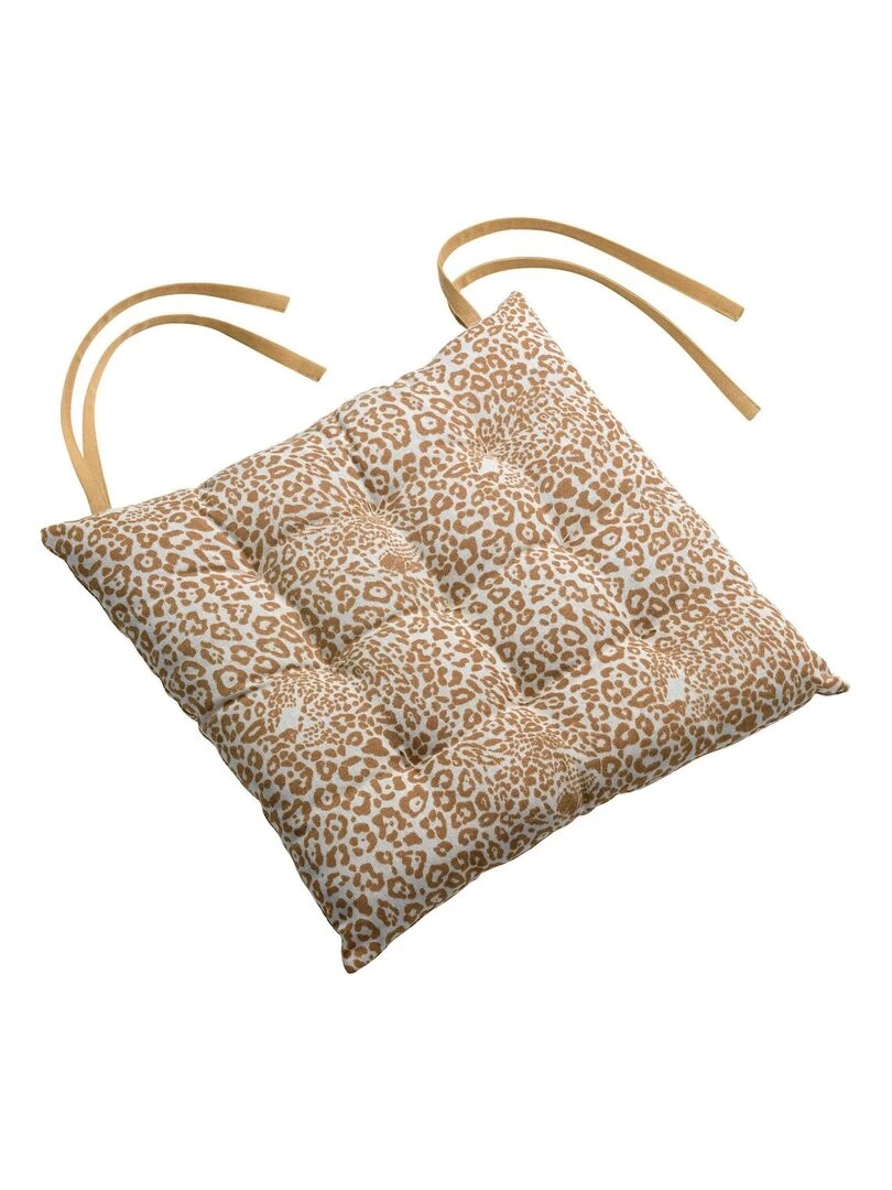 Galette de chaise matelassee Jaguar Marron