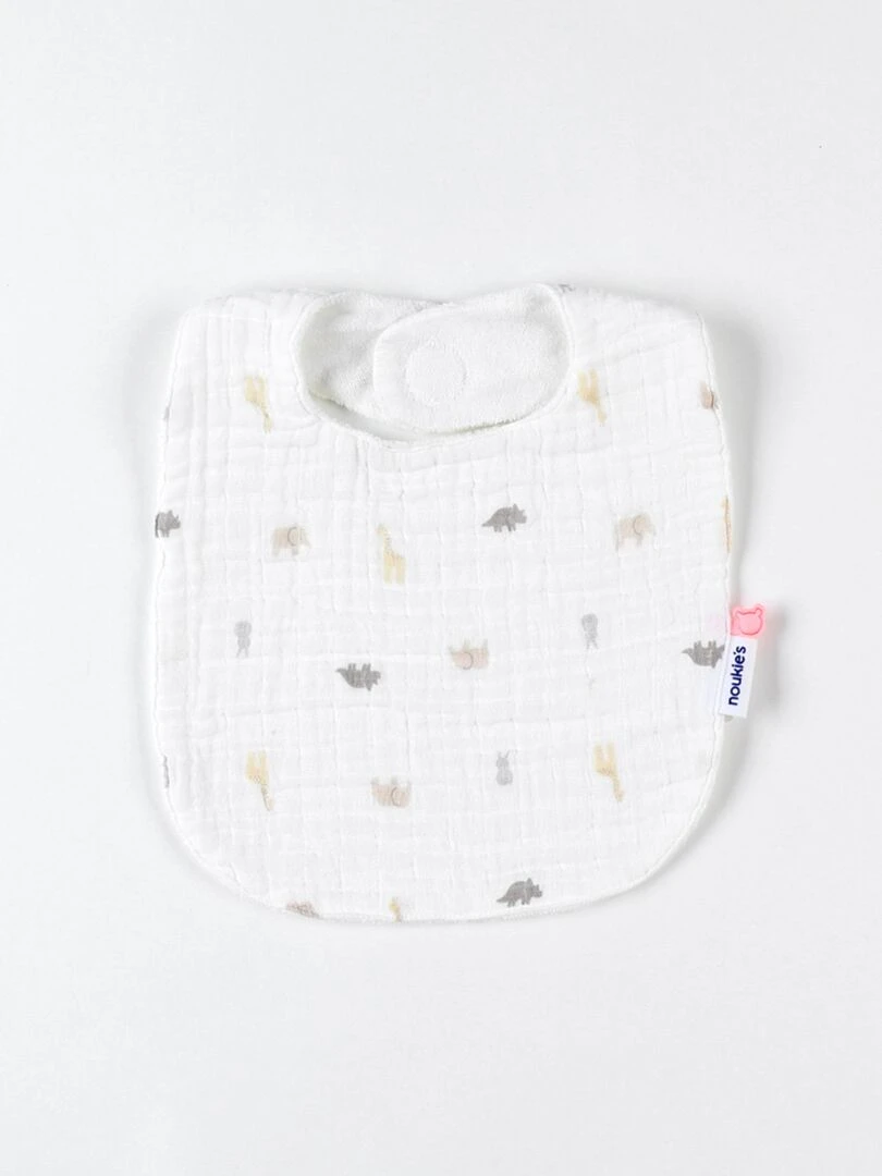 Set de 3 bavoirs en mousseline et éponge  écru/beige   Beige
