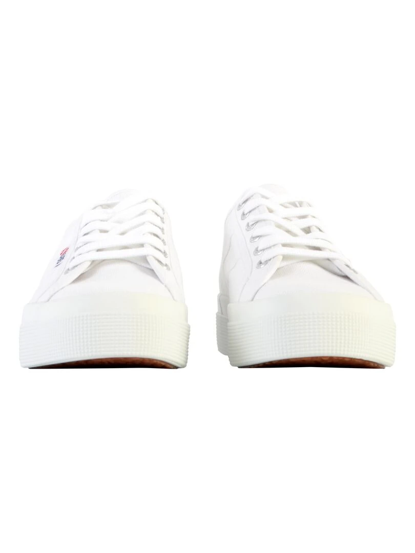Basket Basse à Lacets Superga Platform   Blanc