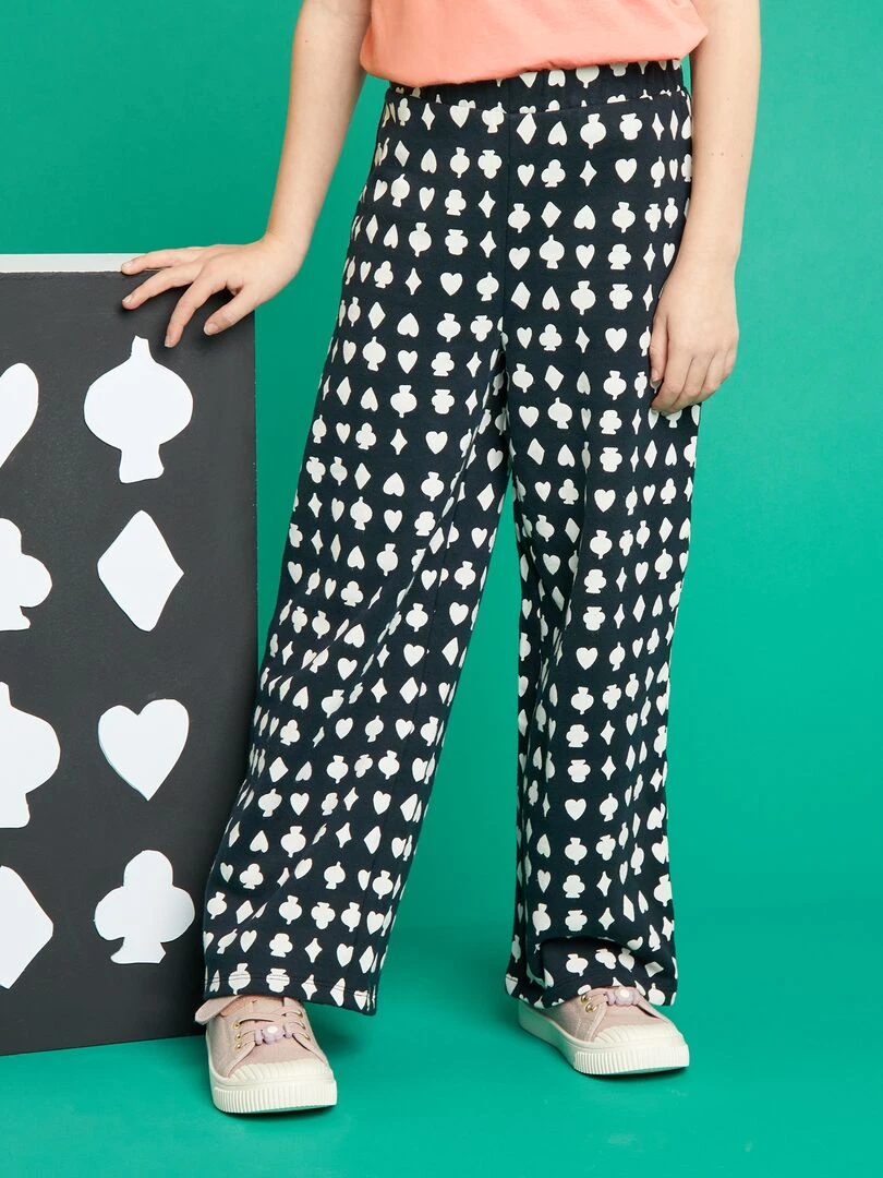 Pantalon large à taille élastiquée X Little Bad Wolf Noir/blanc