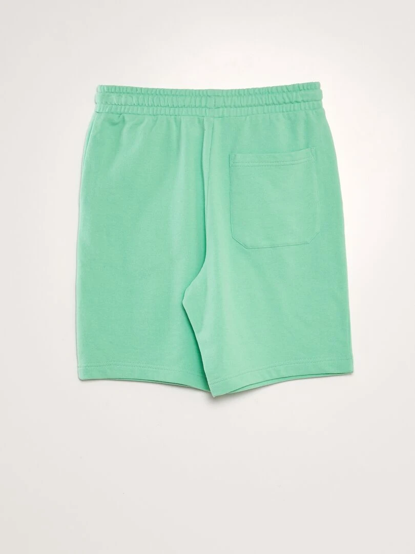 Bermuda en molleton fin Vert