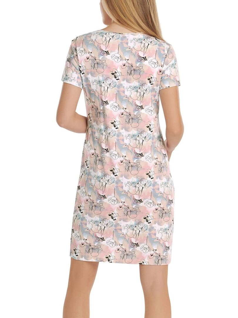 Chemise de nuit manches courtes Lilly Multicolore