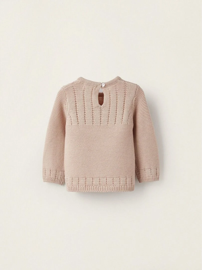 Pull en Maille pour Nouveau Né ATLANTIC COMPANY Rose clair