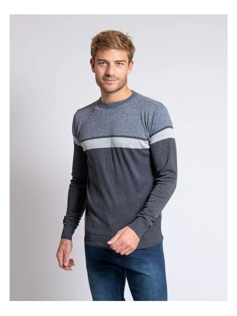 Pull col rond LORALLY Gris foncé