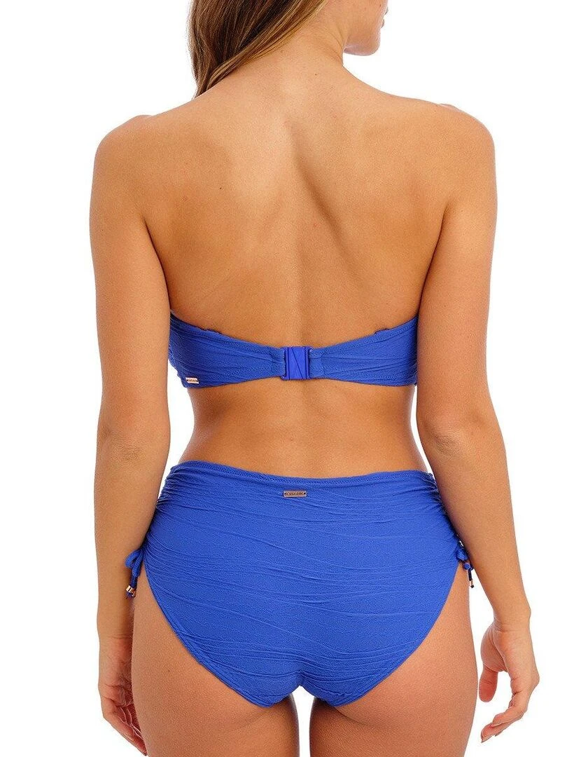 Haut de maillot de bain bandeau Beach waves   Bleu