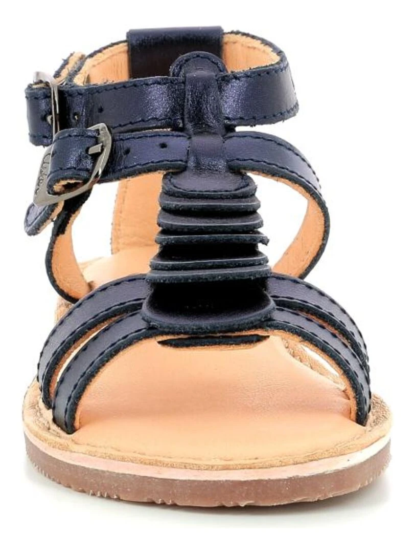 Sandales Cuir Dertige   Bleu marine