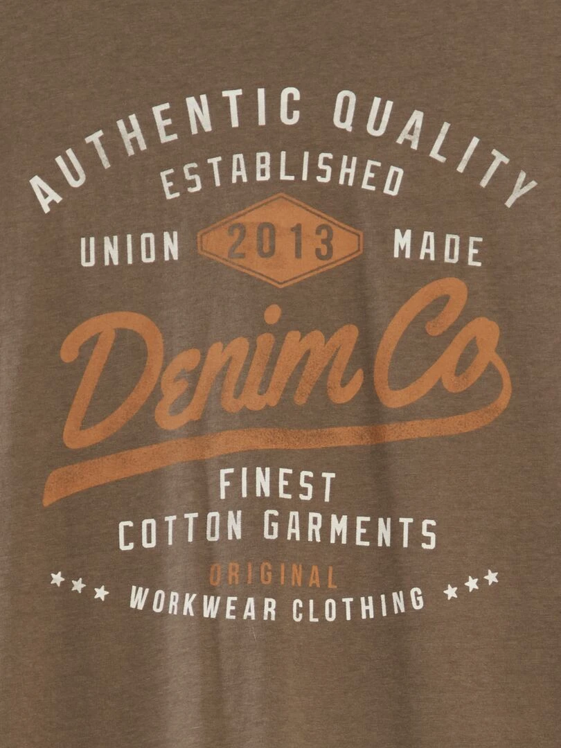 T shirt à col rond 'Produkt' Marron