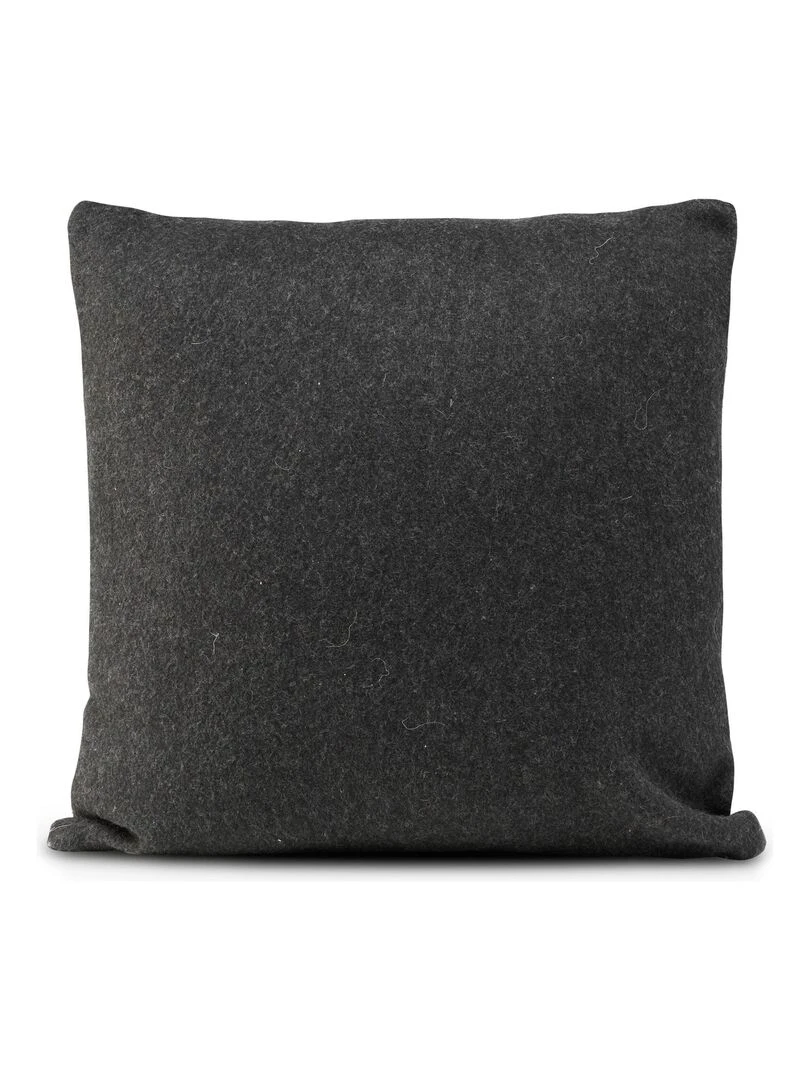 Housse de coussin décoratif Square felt "Happyfriday" Noir