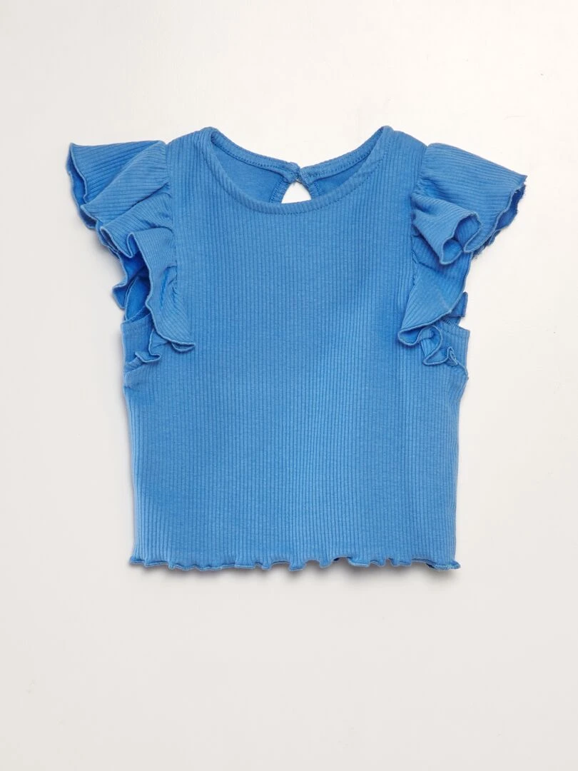 Ensemble tee shirt + legging imprimé 2 pièces Bleu/blanc