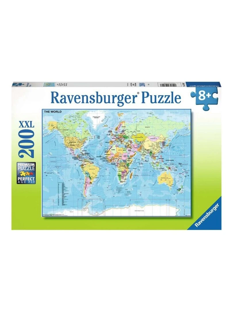Puzzle Xxl 200 P Carte Du Monde N/A