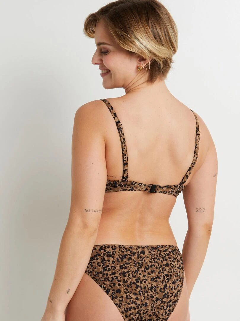 Maillot de bain brassiere Mambo RougeGorge Lingerie Marron caramel
