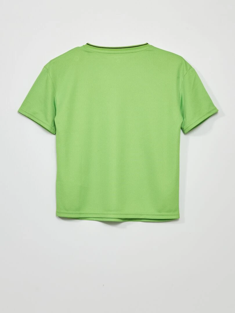 T shirt à manches courtes en mesh   Vert