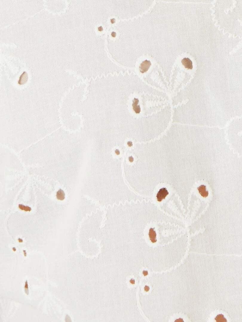 Chemisier broderie anglaise   Damart   Blanc cassé
