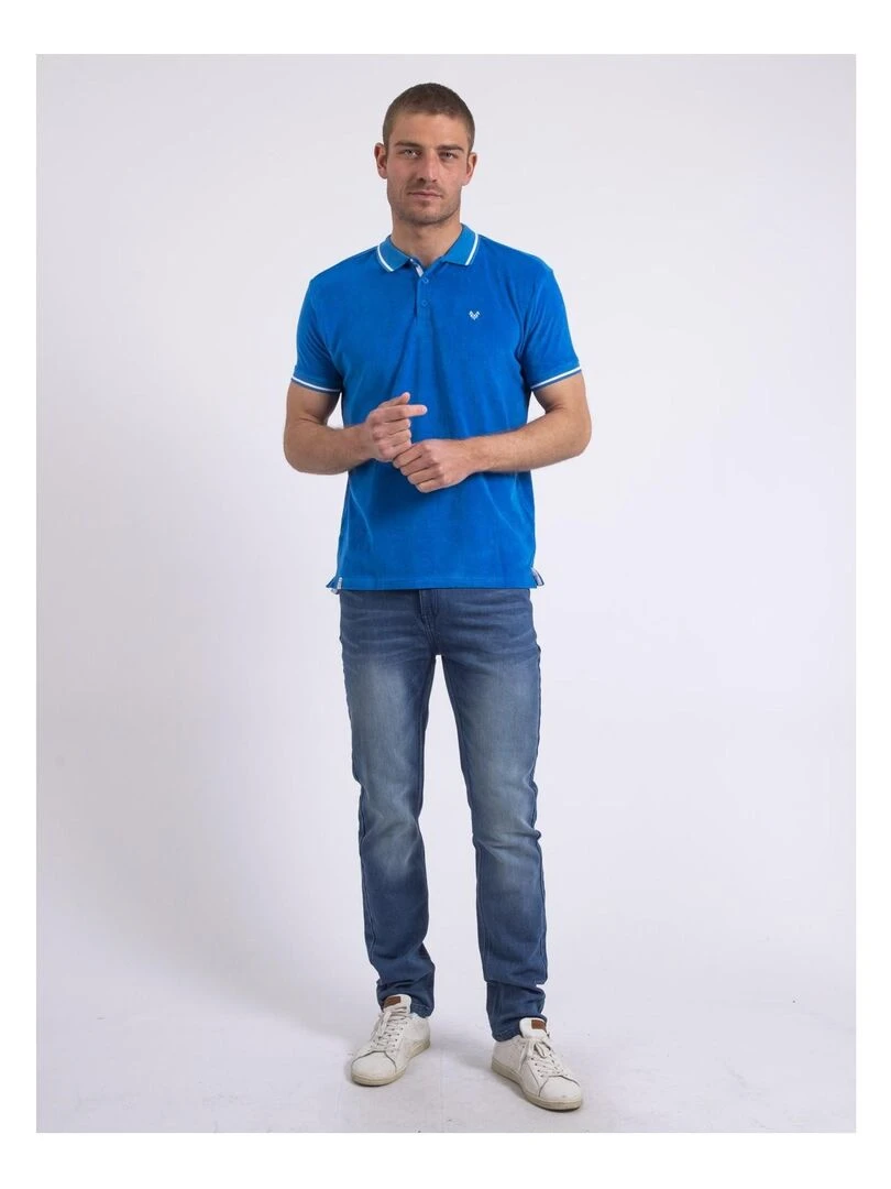 Polo manches courtes PAMEDI   Bleu roi