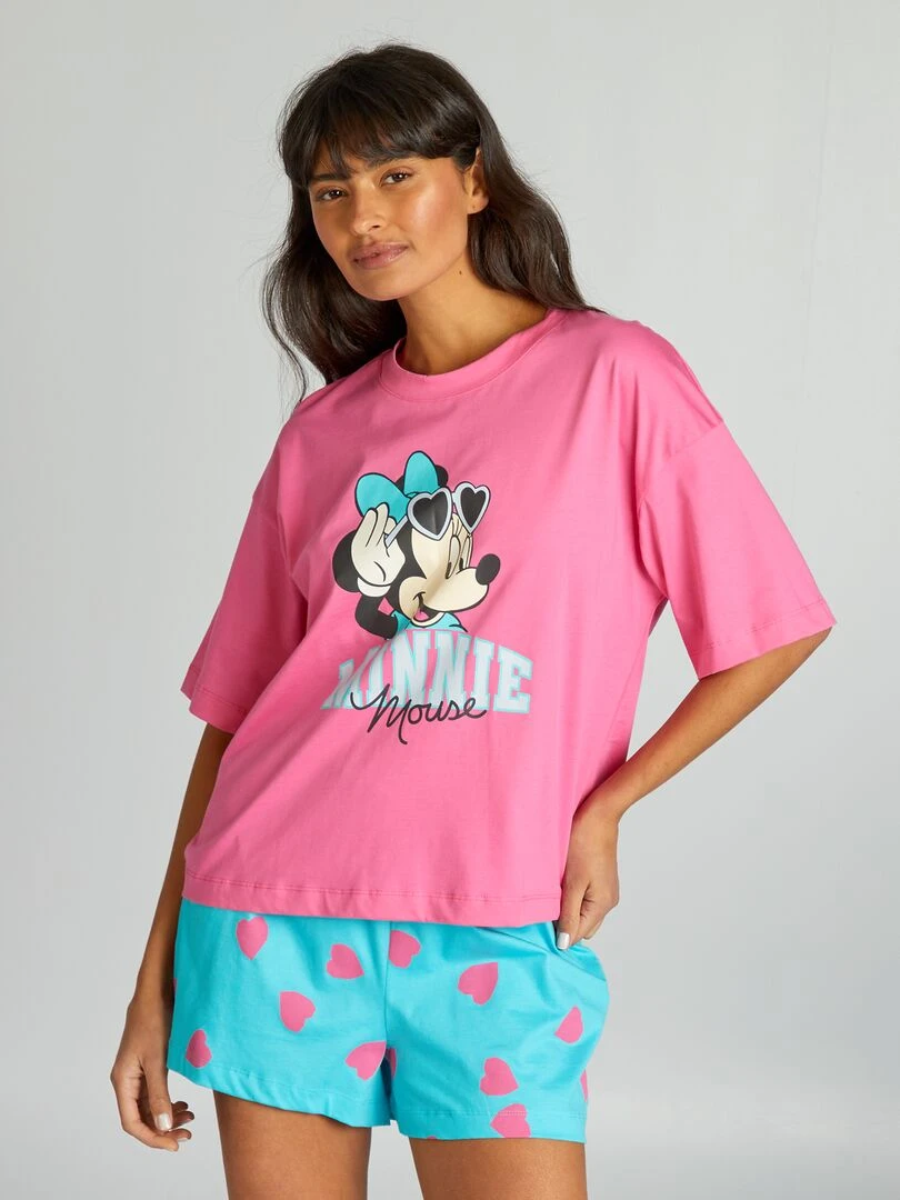 Ensemble pyjama court 'Disney'   2 pièces   Rose
