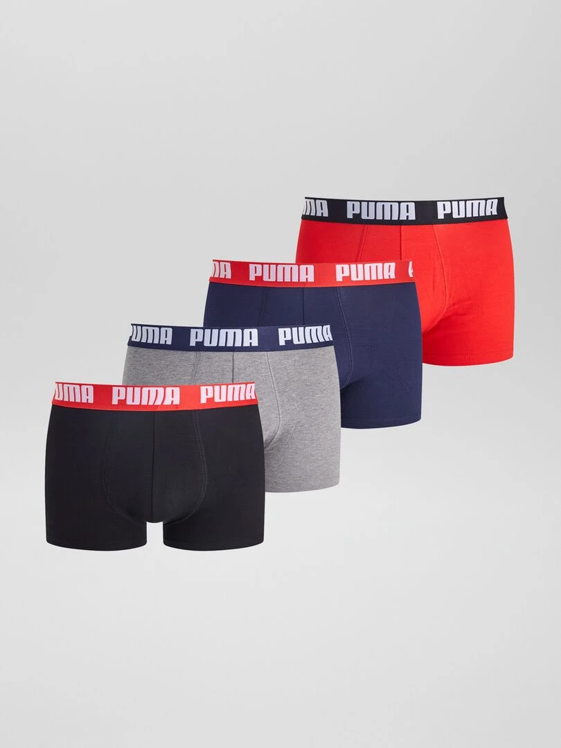 Boxers 'Puma' Lot de 4 Rouge/gris/noir