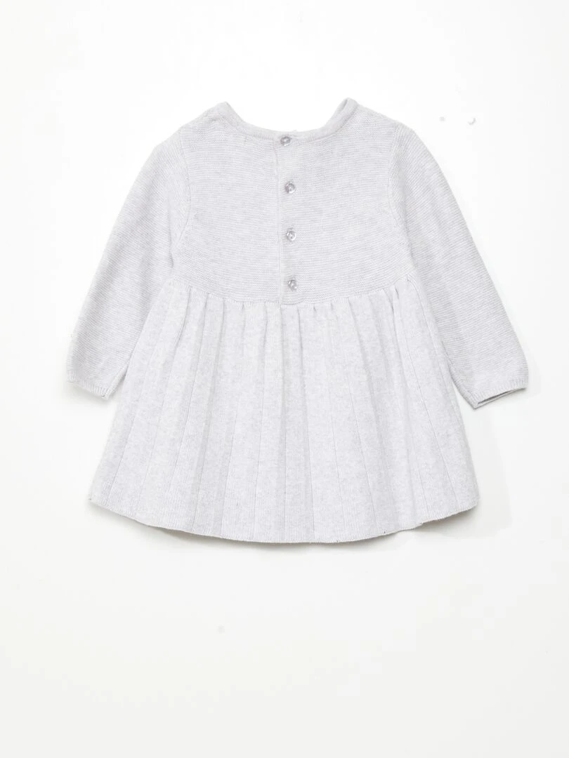 Robe en maille tricot Gris