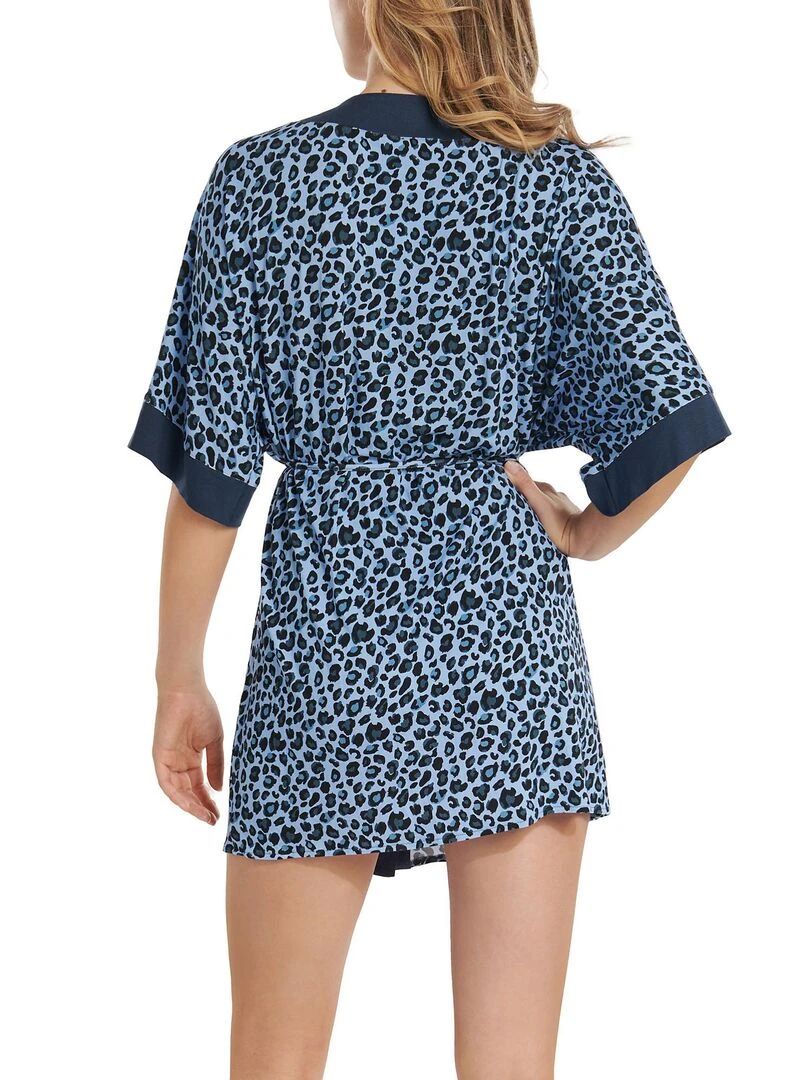 Caftan de plage ouvert Veracruz Bleu