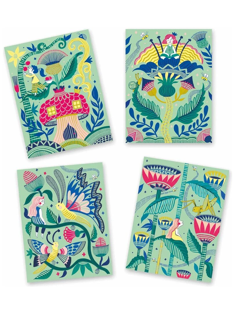 Carte A Gratter Pastel Le Jardin Fabuleux N/A