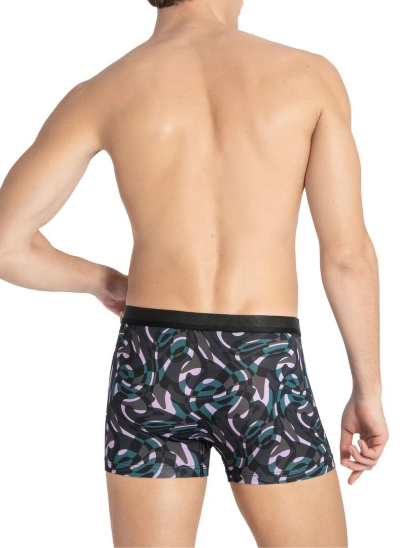 Boxer homme imprimé abstrait Masato   Noir