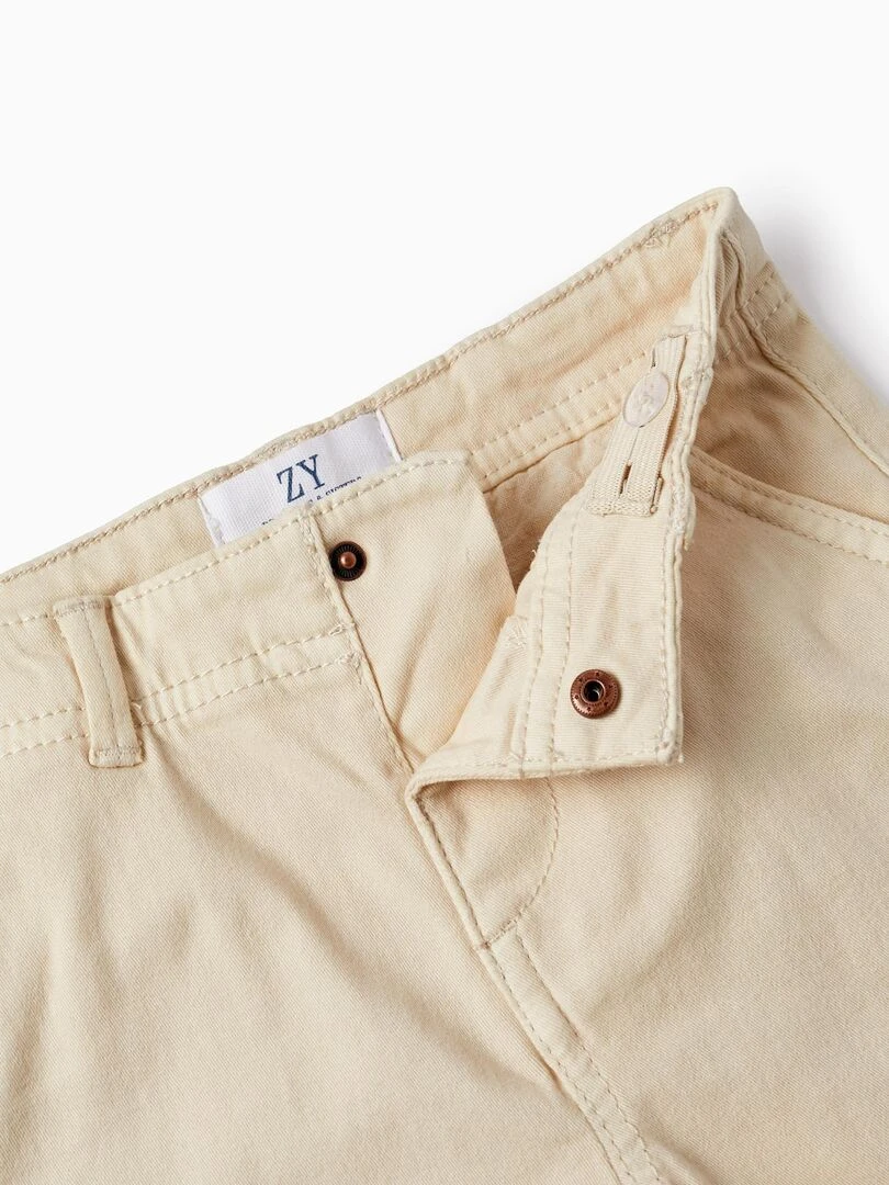 Short Chino En Sergé Pour Bébé Garçon   Beige clair