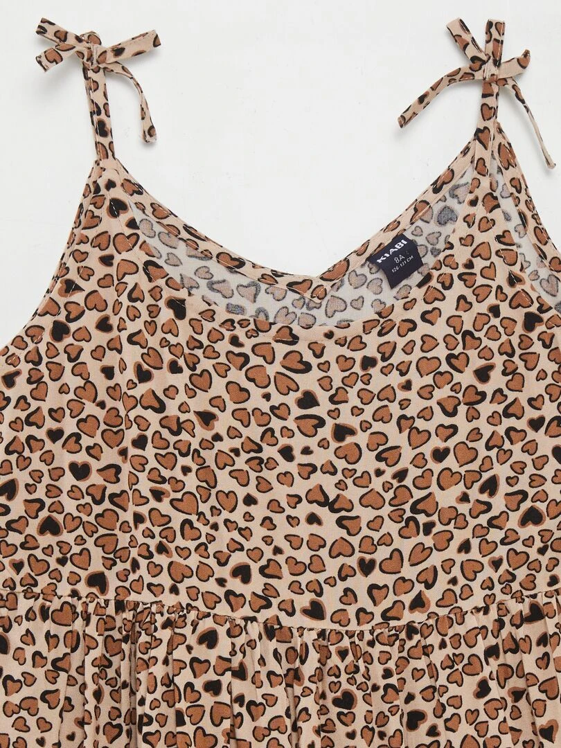 Robe à motif Beige