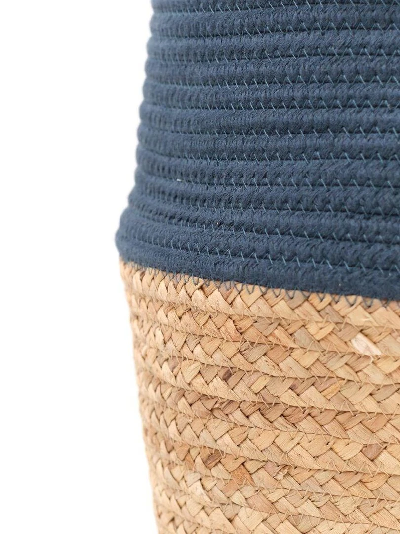 Panier long tressé 'LA FACTORY' 'TODAY'   Bleu