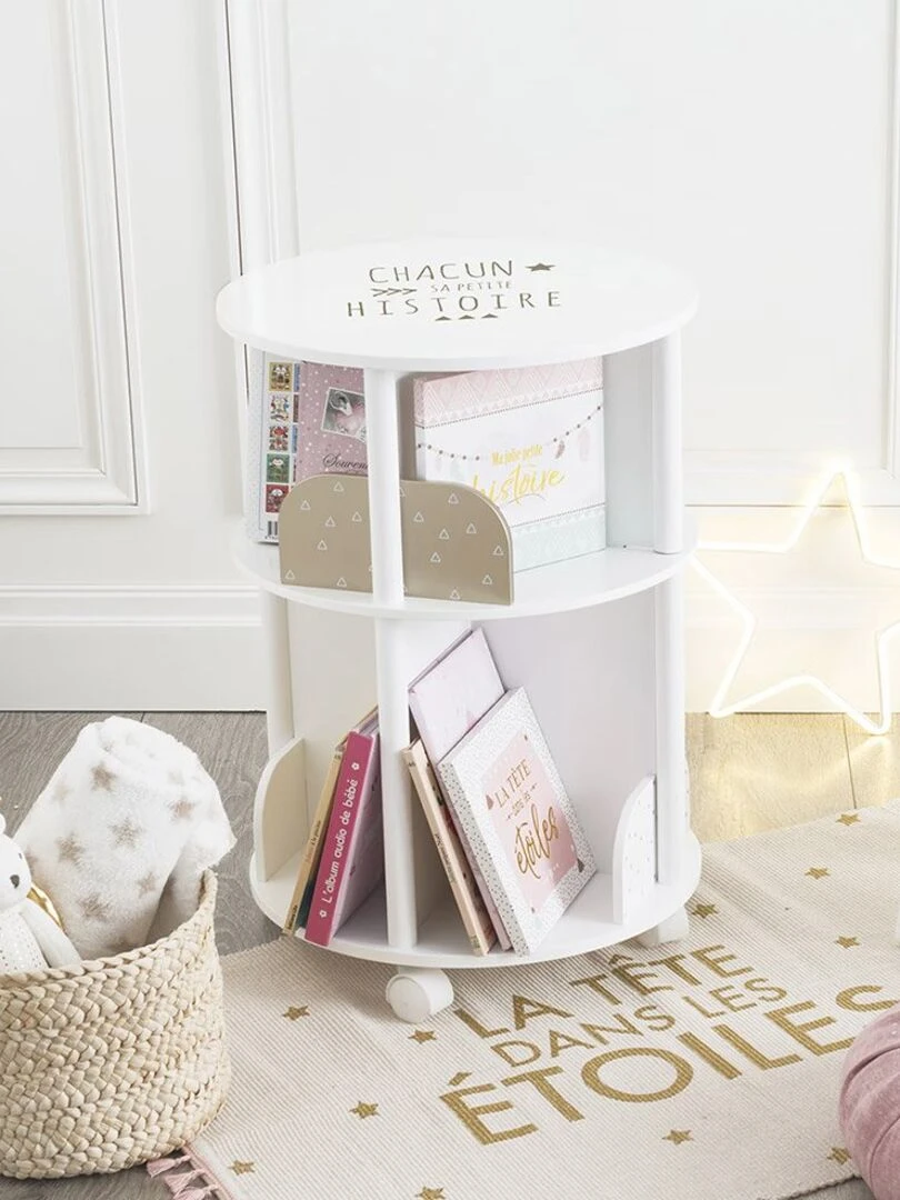 Bibliothèque ronde rose   Rose