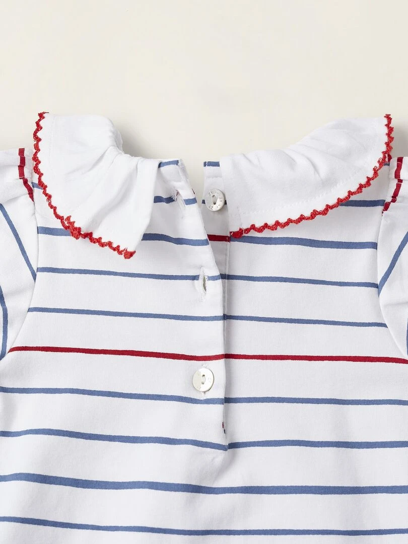 T Shirt + Bloomer pour Nouveau Né 'Minnie'  MINNIE   Blanc