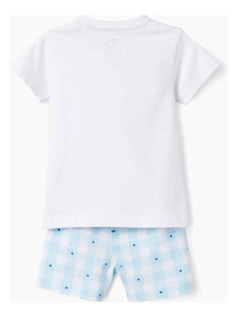 Pyjama en coton pour bébé garçon 'Étoiles' manches courtes ESSENTIALS LINE Blanc