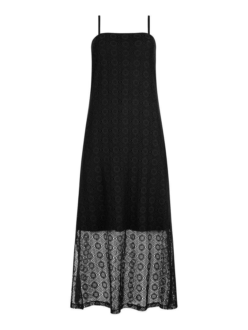 Robe longue estivale à bretelles Rimini   Noir