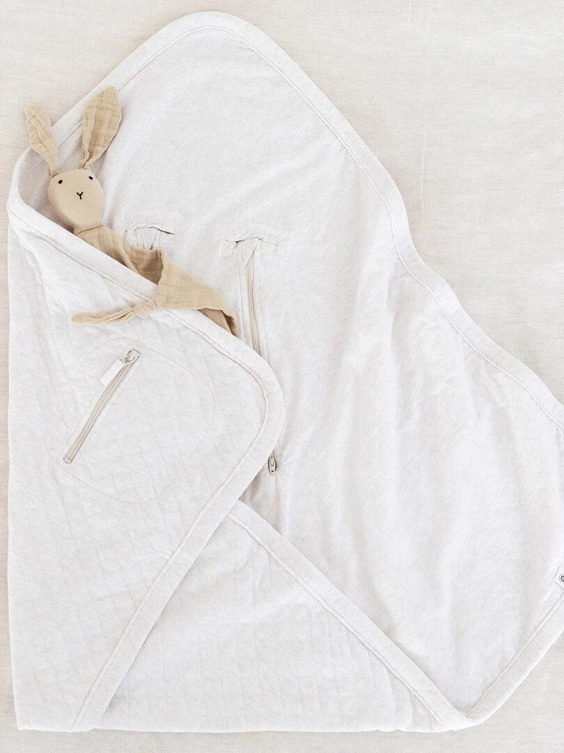 Bemini Nid d'ange BISIDE Quilted et Jersey   Beige chiné